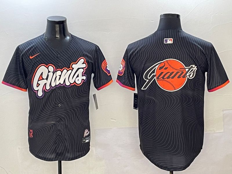 Men San Francisco Giants Blank Black Second generation Joint Name Nike 2025 MLB Jersey style 3->mlb hats->Sports Caps